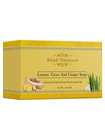 Buy Khadi Nutriment Lemon Grass and Ginger Soap,125 gm Soap for Unisex(Pack of 1)-Purplle