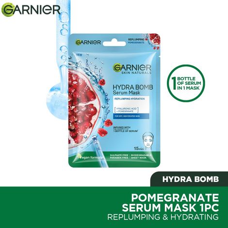 Buy Garnier Skin Naturals Hydra Bomb Serum Sheet Mask (Blue) (28 g)-Purplle