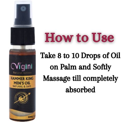 Vigini Natural Hammer King Long Time Sexual Lube Lubricants Effective Lubricating Lubrication Massage Oil for Men Sulphate Paraben Free with Tulsi Ylang Ylang Clary Sage Essential Oils (30 ml) Vigini Natural Hammer King Long Time Sexual Lube Lubricants Effective Lubricating Lubrication Massage Oil for Men Sulphate Paraben Free with Tulsi Ylang Ylang Clary Sage Essential Oils (30 ml)