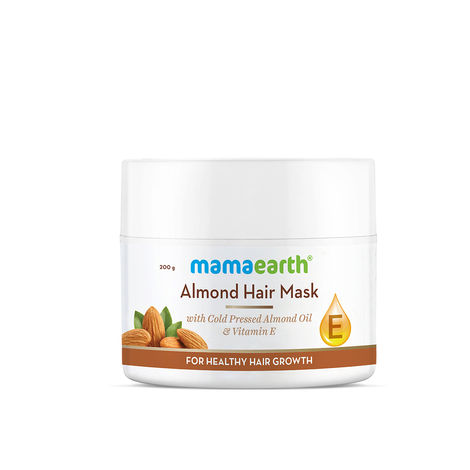 Buy Mamaearth Almond Hair Mask, For Smoothening Hair, with Cold Pressed Almond Oil & Vitamin E, for Healthy Hair Growth- 200 g-Purplle
