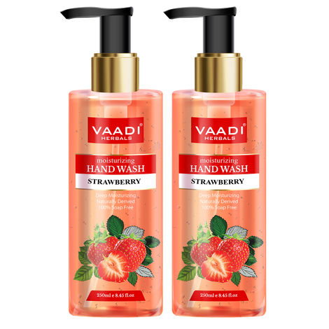 Buy Vaadi Herbals Pack of 2 Deep Moisturizing Strawberry Hand Wash (250 ml x 2)-Purplle