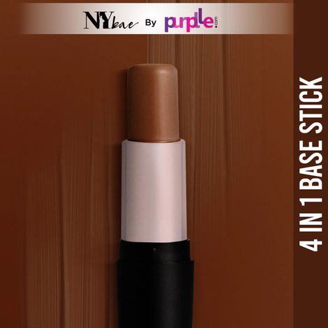 Buy NY Bae All In One Stick - Do The Harlem Dance, Toffee 6 | Foundation Concealer Contour Colour Corrector Stick | Dusky Skin | Creamy Matte Finish | Enriched With Vitamin E | Covers Blemishes & Dark Circles | Medium Coverage | Cruelty Free-Purplle