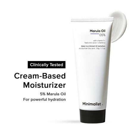 Buy Minimalist 5% Marula Oil Moisturizer with Hyaluronic Acid & Vitamin F & E for Dry Skin - 50 gm-Purplle