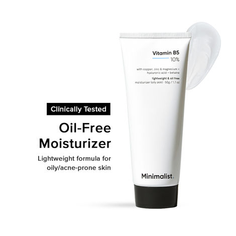 Buy Minimalist 10% Vitamin B5 Oil Free Moisturizer with Zinc, Copper, Magnesium & HA for Oily skin 50 gm-Purplle