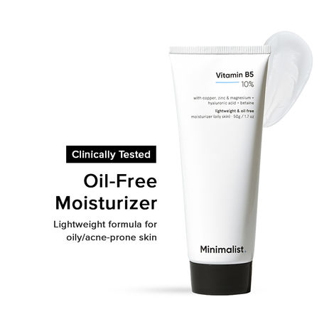 Buy Minimalist 10% Vitamin B5 Oil Free Moisturizer with Zinc, Copper, Magnesium & HA for Oily skin 50 gm-Purplle