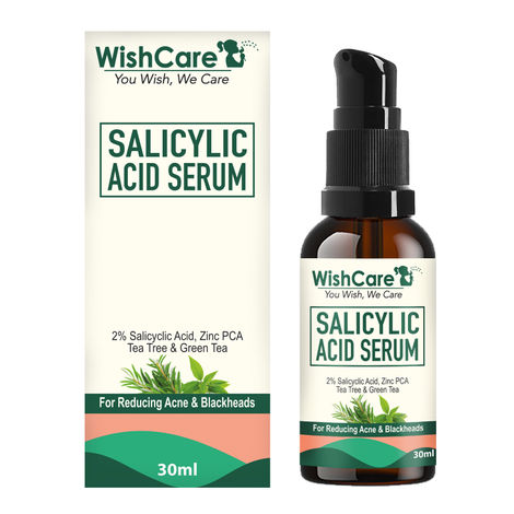Buy WishCare 2% Salicylic Acid Serum for Reducing Acne & Blackheads with Zinc PCA, Tea Tree & Green Tea-Purplle