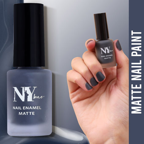 Buy NY Bae Matte Nail Enamel - Grilled Chestnuts 17 (6 ml) | Dark Green | Luxe Matte Finish | Highly Pigmented | Chip Resistant | Long lasting | Full Coverage | Streak-free Application | Vegan | Cruelty Free | Non-Toxic-Purplle