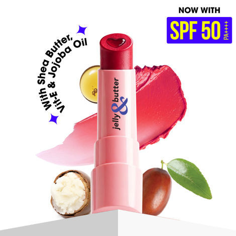 Buy Blue Heaven Jelly & Butter SPF 50 Lip Balm infused with Jojoba Oil, Shea Butter + Vitamin E, smoothens Dry & Chapped Lips, Fades Pigmentation, Soften & Smoothes Plums Lips, Pink Rose, 3 gm-Purplle