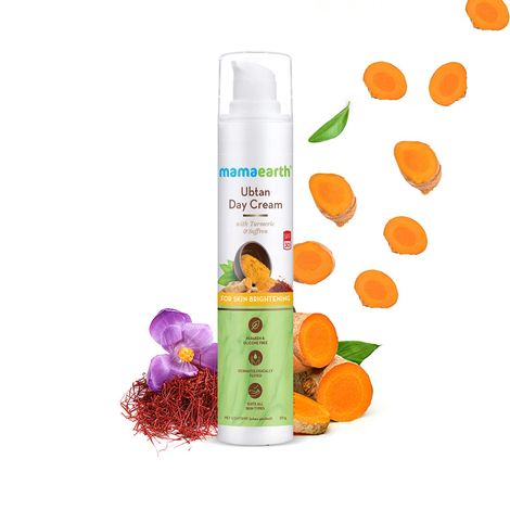 Buy Mamaearth Ubtan Day Cream with SPF 30, with Turmeric & Saffron for Skin Brightening – 50 g-Purplle