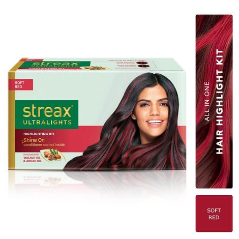 Buy Streax Ultralights Highlighting Kit - Soft-Red (40 gm+40 ml)-Purplle
