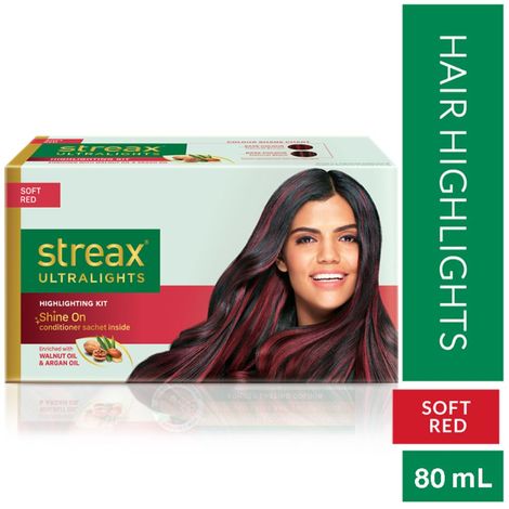 Buy Streax Ultralights Highlighting Kit - Soft-Red (80 ml)-Purplle