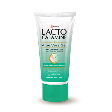Buy Lacto Calamine Aloe Vera Gel with 99% Pure Natural Aloe Vera, Vitamin E and Glycerin for non-sticky hydration and cooling effect. Lightweight. Soothes and Nourishes skin. No Parabens, No Sulphates - 150 gm-Purplle