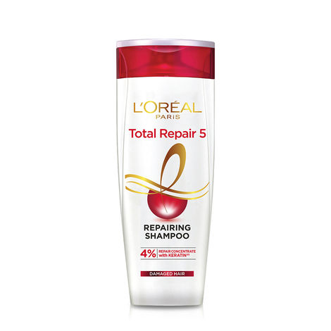 Buy L'Oreal Paris Shampoo, For Damaged and Weak Hair, With Pro-Keratin + Ceramide, Total Repair 5, 340 ml-Purplle
