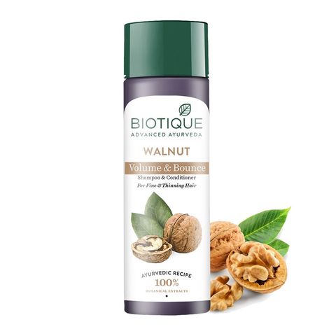 Buy Biotique Walnut Volume & Bounce Shampoo & Conditioner (120 ml)-Purplle