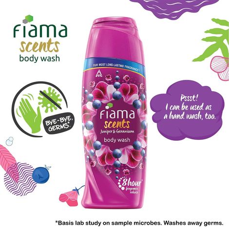 Buy Fiama Scents Body Wash Juniper & Geranium, Shower Gel With Skin Conditioners, 8 Hour Fragrance Lock Technology, Tested By Dermatologists, 250ml Bottle-Purplle