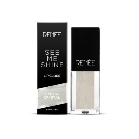 Buy RENEE See Me Shine Lip Gloss - Lady In Crystal 2.5 ml, Non Sticky & Non Drying Formula, Long Lasting Moisturizing Effect, Compact and Easy to Carry-Purplle