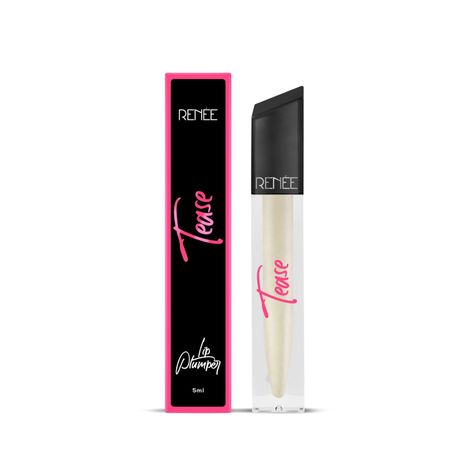 Buy RENEE Tease Metallic Clear Lip Gloss with Plumping Effect, Long Lasting Hydration & Moisturization | Light Weight, Non Sticky & Non Drying Formula, 5 ml-Purplle