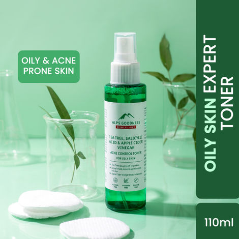 Buy Alps Goodness Acne Control Toner for Oily Skin with Tea Tree Apple, Cider Vinegar & Salicylic Acid (110 ml)| Toner for Oily Skin| Pore tightening toner| Pore minimizing Toner| Salicylic Acid Toner-Purplle