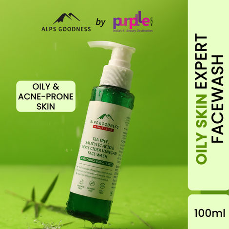 Buy Alps Goodness Acne Control Face wash For Oily Skin with Tea Tree, Salicylic Acid & Apple Cider Vinegar (100 ml) | Suitable for Acne Prone Oily Skin | Salicylic Acid Face wash | Facewash with Salicylic Acid-Purplle