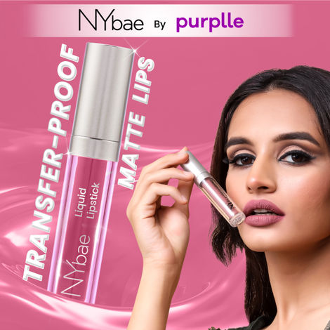 Buy NY Bae Confessions Liquid Lipstick - Ice Cold Holiday 1 (4.5 ml) | Matte Lipstick | Pink Shade | Moisturizing | Long Lasting | Transfer Proof-Purplle