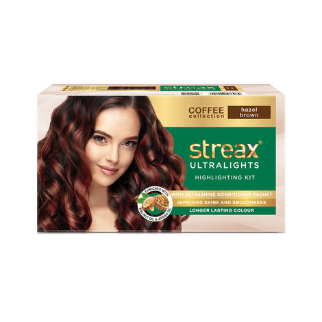 Buy Streax Coffee collection Ultralights Highlighting Kit - Hazel Brown (80 ml)-Purplle