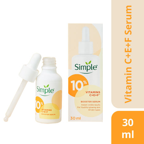 Buy Simple Booster Serum - 10% Vitamin C+E+F For Youthful Glowing Skin, 30 ml-Purplle
