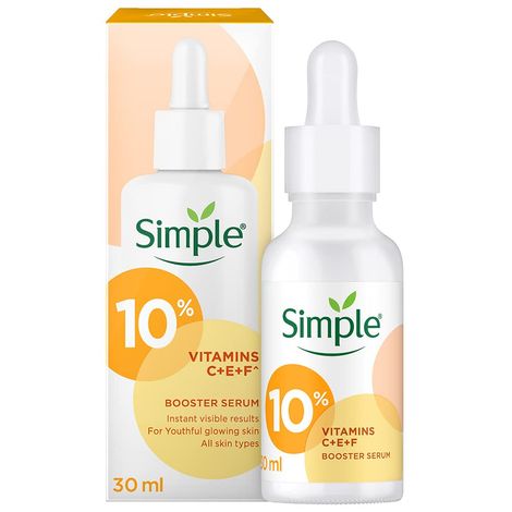 Buy Simple Booster Serum - 10% Vitamin C+E+F For Youthful Glowing Skin, 30 ml-Purplle