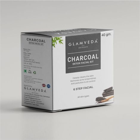 Buy Glamveda Charcoal Detox Facial Kit 40 gm-Purplle