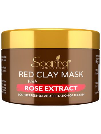 Buy Spantra Red Clay Mask with Rose Extract (125 g)-Purplle
