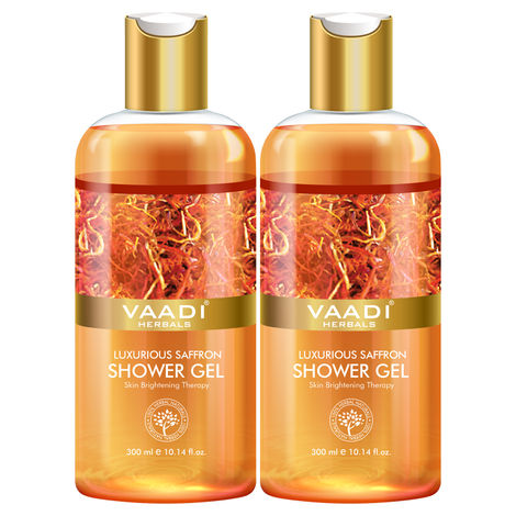 Buy Vaadi Herbals Luxurious Saffron Shower Gel Value Pack of 2 (300 ml x 2)-Purplle