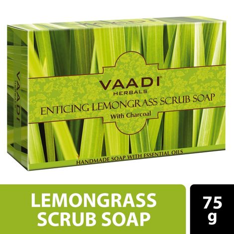Buy Vaadi Herbals Enticing Lemongrass Scrub Soap (75 gm)-Purplle