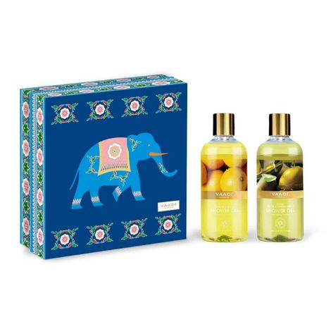Buy Vaadi Herbals Fresh Springs Shower Gel Gift Box - (Royal Elephant)( 300 ml x 2 )-Purplle