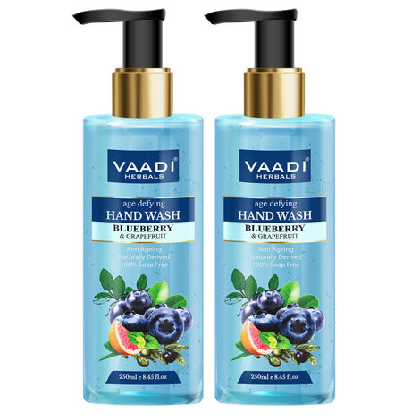 Buy Vaadi Herbals Pack of 2 Age Defying Blueberry & Grapefruit Hand Wash (250 ml x 2)-Purplle