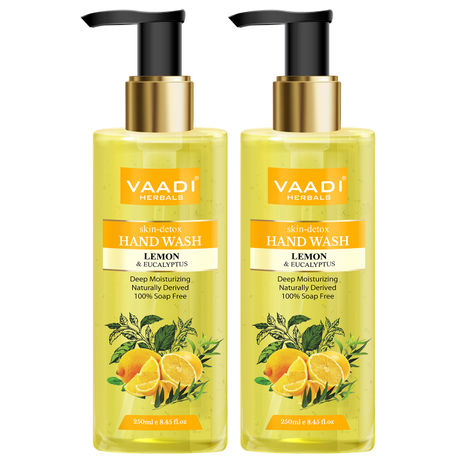 Buy Vaadi Herbals Pack of 2 Skin-Detox Lemon & Eucalyptus Hand Wash (250 ml x 2)-Purplle