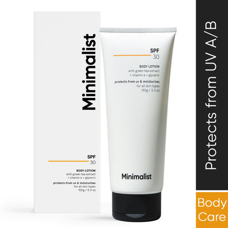 Buy Minimalist SPF 30 Body Lotion with Vitamin E, Gylcerin & Green Tea Extract (150 gm)-Purplle