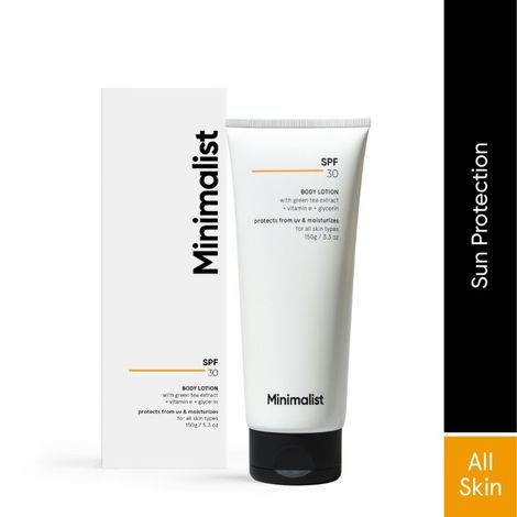Buy Minimalist SPF 30 Body Lotion with Vitamin E, Gylcerin & Green Tea Extract (150 g)-Purplle