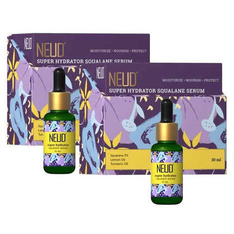 Buy NEUD Super Hydrator Squalane Serum With Lemon Oil, Turmeric Oil & Reverskin - 2 Packs (30ml Each)-Purplle