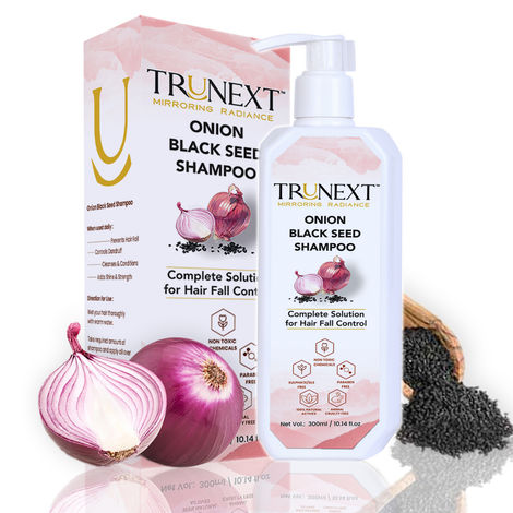 Buy TRUNEXT Onion Black Seed Shampoo for Hair Growth and Hair Fall Control, 300 ml-Purplle