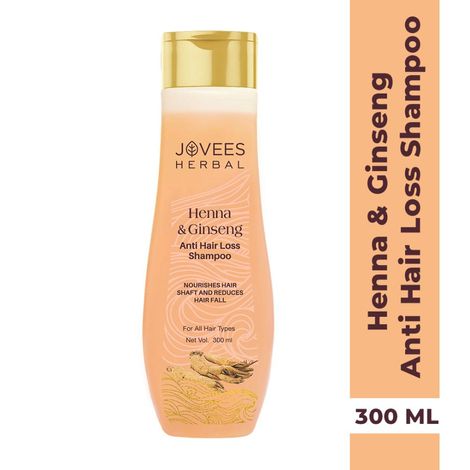 Buy Jovees Herbal Henna & Ginseng Anti Hair Loss Shampoo | For Hair Growth & Hair Fall Control With Henna , Ginseng & Amla Extract | For All Hair Type 300ml-Purplle