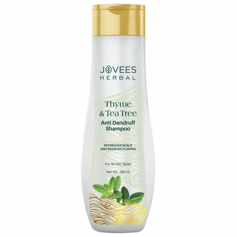 Buy Jovees Herbal Thyme & Tea Tree Anti Dandruff Shampoo | With Tea Tree , Thyme & Lemon Extract | For All Hair Type | Prevents Dandruff & Dry Scalp 300ml-Purplle