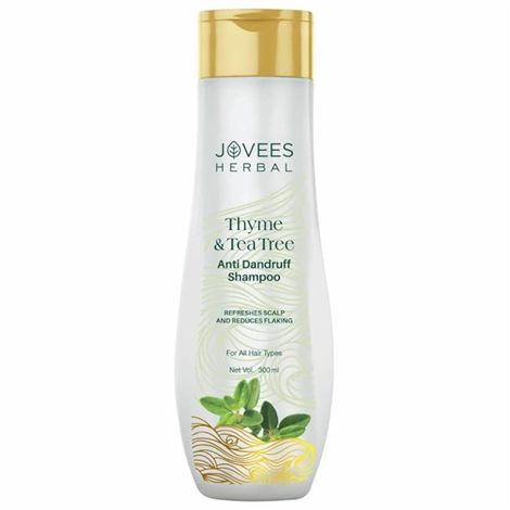 Buy Jovees Herbal Thyme & Tea Tree Anti Dandruff Shampoo | With Tea Tree , Thyme & Lemon Extract | For All Hair Type | Prevents Dandruff & Dry Scalp 300 ml-Purplle