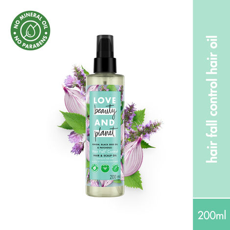Buy Love Beauty Planet Onion Black Seed & Patchouli Hair Oil, 200 ml-Purplle