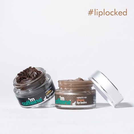 Buy mCaffeine Lip Polishing Kit with Coffee Lip Scrub & Choco Lip Balm - 100% Vegan 24 gm-Purplle
