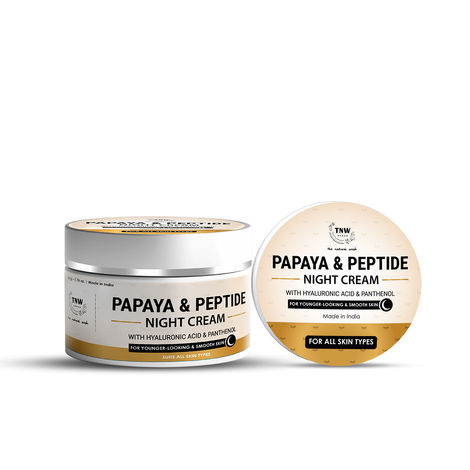 Buy TNW - The Natural Wash Papaya & Peptide Night Cream forA Younger- Looking & Smooth SkinA | With Hyaluronic Acid & Panthenol-Purplle