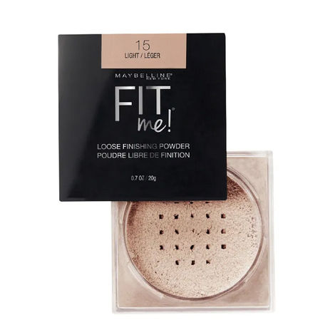Buy Maybelline New York Fit Me Loose Finishing Powder, Silky & Lightweight Powder - 15 Light|20 gm-Purplle