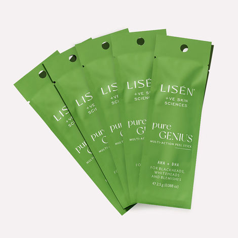 Buy LISEN Pure Genius Multi - Action Peel Stick Pack of 5 | Formulated with AHA and BHA for Blackheads, Whiteheads (Women & Men)-Purplle