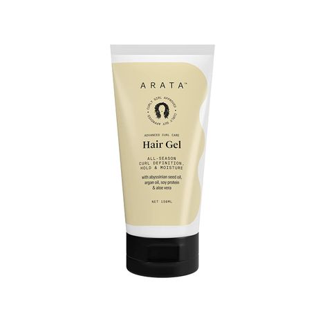 Buy Arata Advanced Curl Care Hair Gel (150 ML) | Abyssinian Seed Oil, Argan Oil, Soy Protein & Aloe Vera | All-Season Curl Definition & Soft, Natural Hold | CG Approved-Purplle