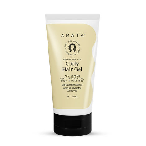 Buy Arata Advanced Curl Care Curly Hair Gel (150 ML) | Abyssinian Seed Oil, Argan Oil, Soy Protein & Aloe Vera | All-Season Curl Definition & Soft, Natural Hold | CG Approved-Purplle