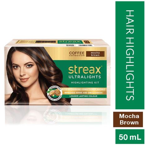 Buy Streax Coffee collection Ultralights Highlighting Kit - Mocha Brown (50 ml)-Purplle