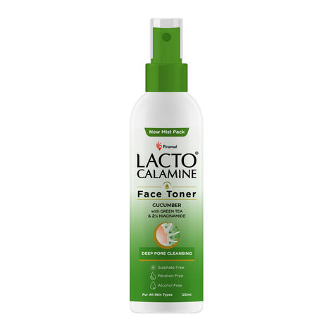 Buy Lacto Calamine Cucumber Face Toner with Green Tea & Niacinamide Deep Pore Cleansing. For all Types Skin No Parabens, No Sulphate, No Alcohol - 120 ml-Purplle